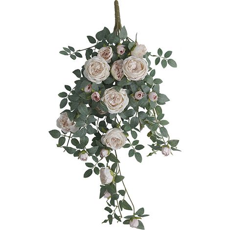 Décoration Fausses Vignes Rose Champagne Pour Façade Boutique, Vitrine, Mur Artificiel 22 Têtes (1/2)