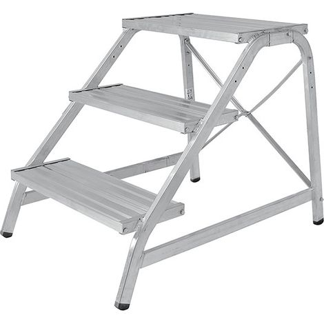 Scalino alluminio 4 gradini - Altezza mass. lavoro 2.96m - 6875/04 (1/4)