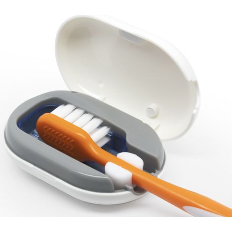 BEBUSINGOTO UV-Zahnbürstensterilisator und -halter, wiederaufladbares Zahnbürstenreiniger-Etui für alle Zahnbürsten, geeignet für Zuhause und unterwegs (1/5)