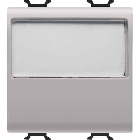 B-P 2M 1P NO 10A PORTE-ETIQ. LUM. BEIGE GEWISS GW13191