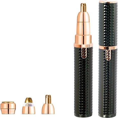 Épilateur de visage électrique USB pour femme avec lumière LED et 3 têtes de rechange pour le corps, les joues et le nez rechargeable (1/5)