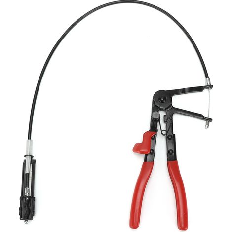 Collier de serrage flexible avec fil métallique, pince, acier, antirouille, rouge, noir, outil de réparation automobile-AquaForge