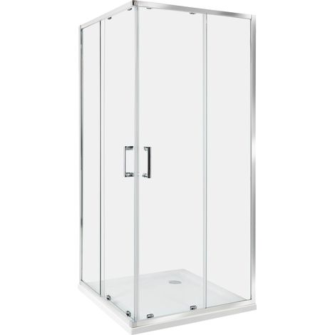 Shower Enclosure TELA 900 x 900 x 1850 mm Silver