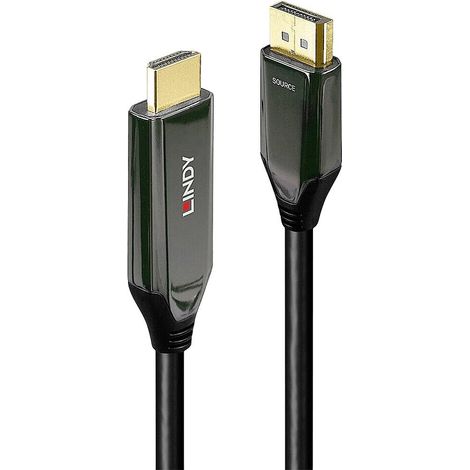 Câble adaptateur LINDY DisplayPort / HDMI Fiche mâle DisplayPort, Fiche mâle HDMI-A 2.00 m noir 4093 (1/5)