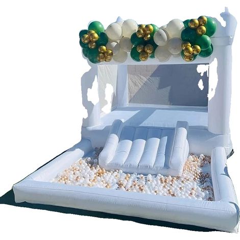 Castello gonfiabile, design gonfiabile, include uno scivolo, 4x2,5x2,5 m (1/2)