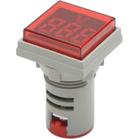 Indicatore digitale voltmetro a LED rosso 50-500V AC Ø 22mm Breckner Germany (1/4)
