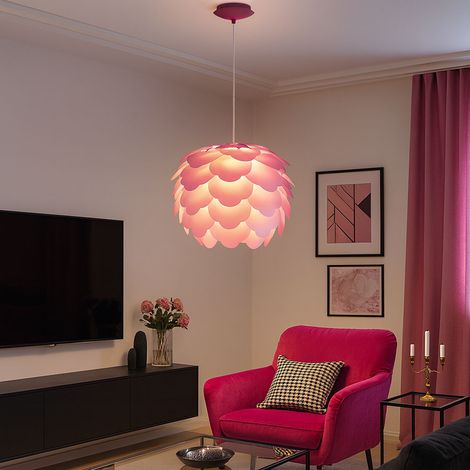 Lampada a sospensione di design a pendolo da soffitto viola in un set di lampadine LED da 10W