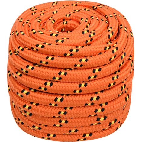 Corde de bateau, Corde de Chanvre, pour la Décoration, le Bricolage, le Jardinage Orange 20 mm 100 m Polypropylène OIB8286E (1/5)