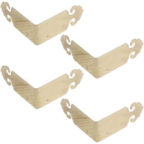 Protections d'angle en métal, vintage, lot de 4, cuivre pur (1/4)
