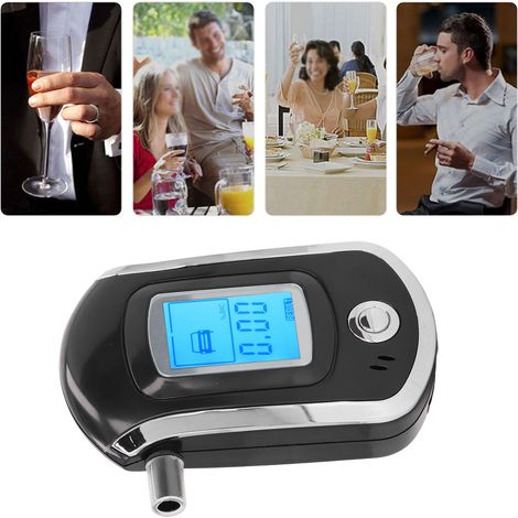 Éthylotest, testeur d'alcool numérique, analyseur, alarme sonore, écran LCD portable et embout buccal remplaçable pour usage personnel. (1/5)