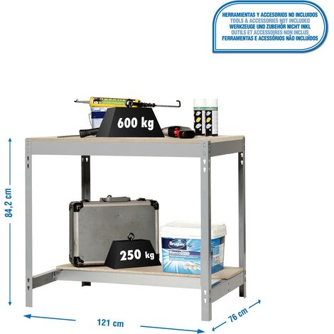 Simonrack Arbeitstisch grau 1200x750 mm robust