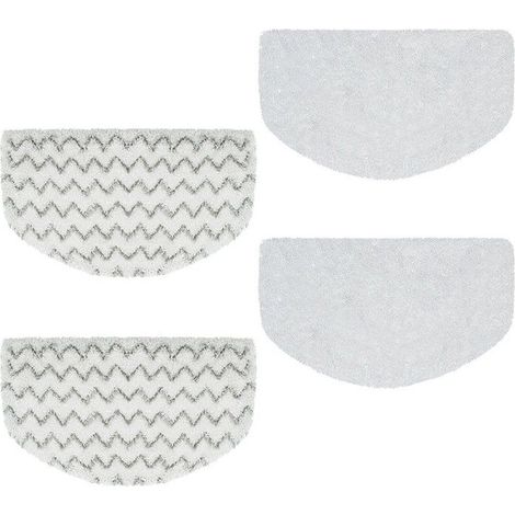 Lot de 4 lingettes de rechange pour balai vapeur Bissell Powerfresh 1940180614401544, lavables. (1/5)