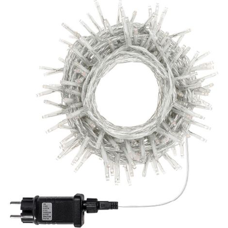 Catena luminosa led Natale 180 led cavo trasparente serie luminosa natalizie per esterno interno albero feste decorativa Multicolore (1/5)
