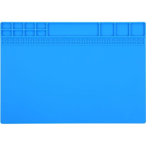 Tappetino isolante per la manutenzione, in silicone resistente al calore, per riparazioni elettroniche, blu scuro (1/4)