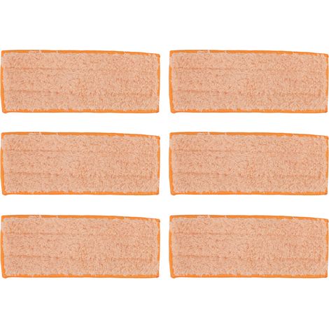 Confezione da 6 panni in microfibra lavabili per iRobot Braava Jet 240 241, panni umidi riutilizzabili, colore arancione. (1/5)