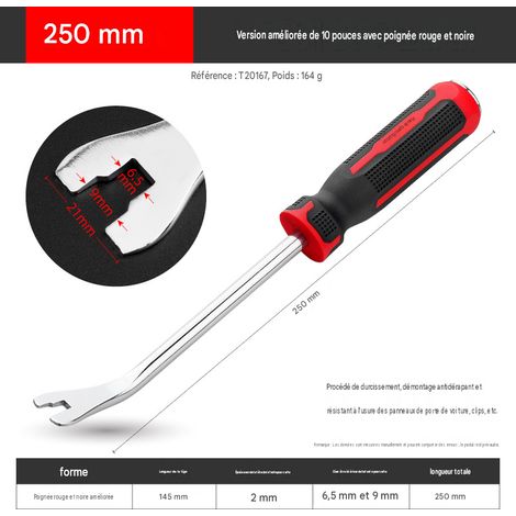 levier, tournevis à clip, levier pour panneau de porte intérieur de voiture, outils de démontage et de modification des phares et du système audio de voiture, levier, béquille (1/4)