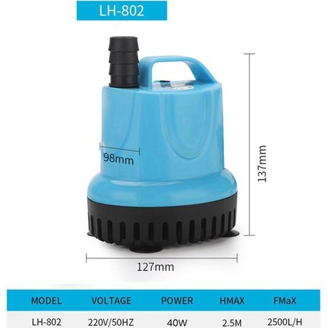 Farbe: blau Material: Kunststoff Europäischer Standard AC220V Aquarienwasserpumpe Hauswasserpumpe.