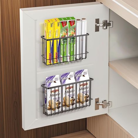 3 pièces Armoires de Cuisine Porte Boîte de Rangement boîtes de rangement murales autocollantes,Adhésive Boîte de Rangement Murale,pour salle de bain,réfrigérateur,petits objets (1/5)