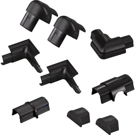 D-Line Pack múltiple accesorios canaleta negra 30 x 15 mm