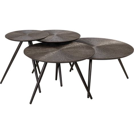 Set de tables basses modulables brun foncé - brunzae (1/5)