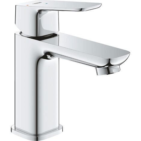 RUBINETTO MISCELATORE MONOCOMANDO CROMATO PER LAVABO CON PILETTA CLICK CLACK SERIE CUBEO - SCARICO 11/4 - CON PILETTA CLIK CLAK - GRO