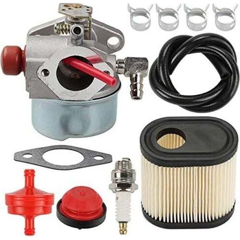 640350 Filtre à air de carburateur, bougies d'allumage, conduite de carburant pour chasse-neige Tecumseh 4.5HP6.5hp (1/4)