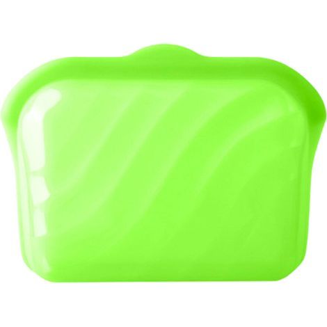 Sacs réutilisables de stockage de nourriture de Silicone,-Vert M (1/2)
