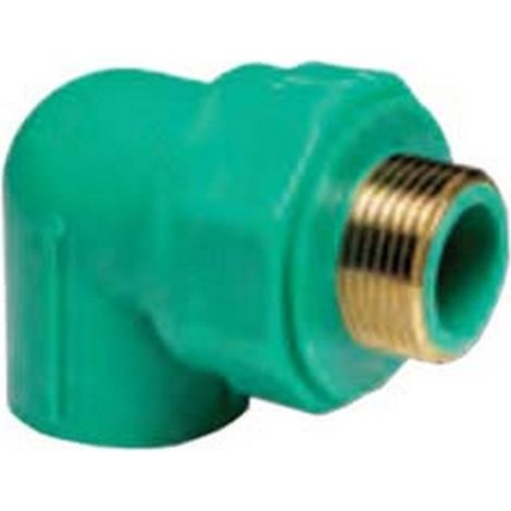 5PZ CURVA 90° FILETTATA MASCHIO IN PPR PN25 - M ø mm.25x1/2"