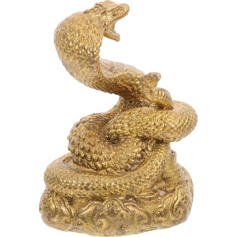 figurine de serpent en laiton vintage d coration de bureau r (1/5)