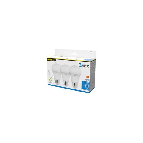 NOVA LAMPADINA LED GOCCIA CLASSIC E27 11W 6500K 3 PZ