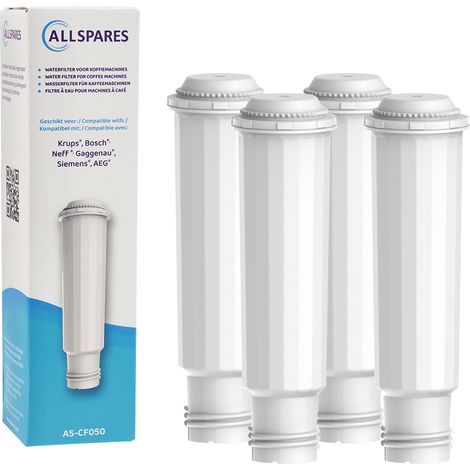 Filtro de agua AllSpares (4 uds.) apto para máquinas de espresso Krups, filtro de repuesto para Krups F088 y Bosch / Siemens TCZ6003 / TZ60003 (1/5)