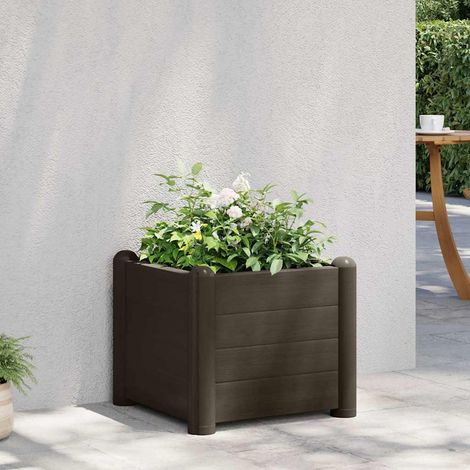 vidaXL Arriate de jardín PP mocha 43x43x35 cm (1/5)