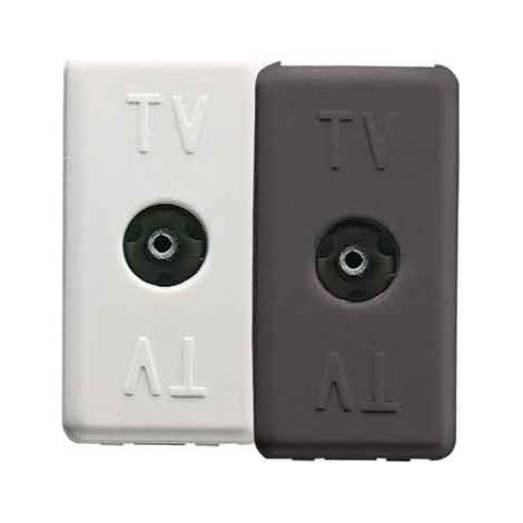 TOMA COAXIAL TV HEMBRA 'SYSTEM' Blanca