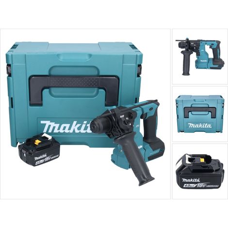 Martillo perforador sin cable Makita DHR 183 M1J 18 V 1,7 J SDS plus sin escobillas + 1x batería 4,0 Ah + Makpac - sin kit cargador (1/5)