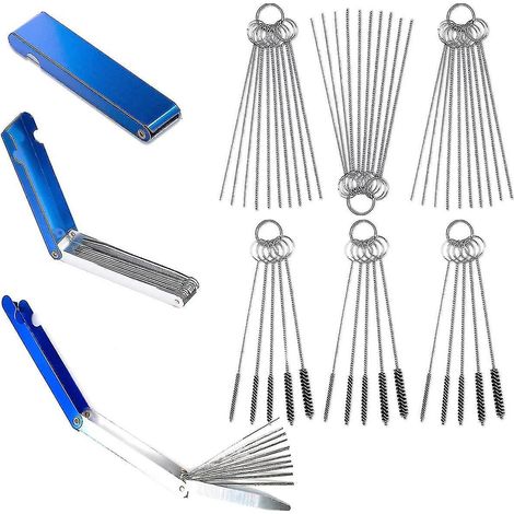 Carburetors Jet Cleaner Set Torch Tip Cleaner For Cleaning Motorcycle Atv Moped Utv Welder Carb Chainsaw Spray Guns Torch Tips(9 Set) (1/4)