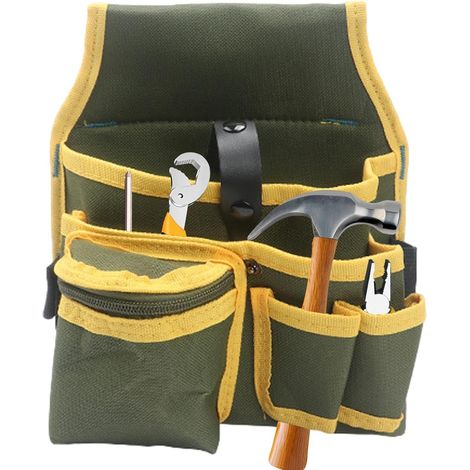 Pochette ceinture à outils, sac d'électricien, rangement d'outils rangement et rangement pour outils, organisation d'outils, sac banane d'électricien, pour travailleur de la construction, bor (1/5)