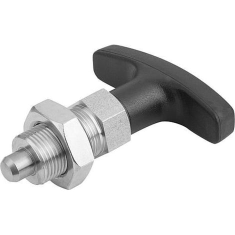 KIPP Arretierbolzen GR.2 M12x1,5 6mm Edelstahl gehärtet mit Kontermutter (1/3)