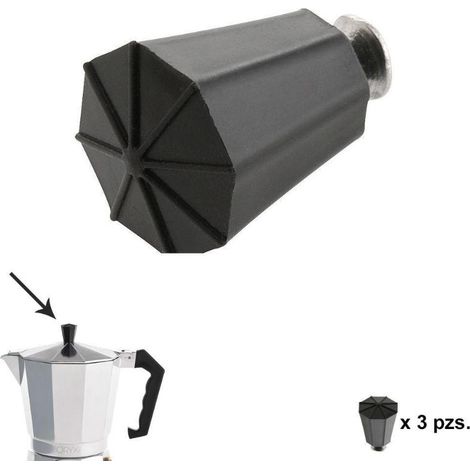 Pomo Cafetera Aluminio Classic 2 / 3 / 6 / 9 y 12 tazas (3 piezas)