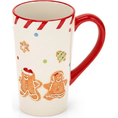 Weihnachtstasse aus Keramik, Lebkuchenmann, 570 ml
