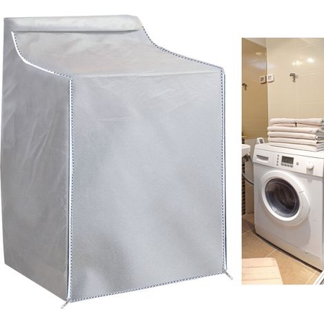 Housse pour machine à laver et sèche-linge Oxford PU Silver (210D) - Imperméable, Anti-UV et Facile à Utiliser - Dimensions 75x73x88/110cm (1/5)