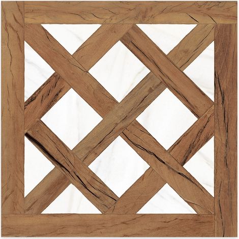 Carrelage Vintage effet Parquet Bois Pierre Blanche Versailles 45x45x0,95 cm Virelno - Sol intérieur (vendu par carton de 1 m²) - RO'MA CARRELAGE
