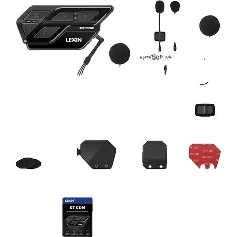 Interphone Bluetooth Motorrad, 6 couleurs DIY, eau et radio FM, double pack 2PC (1/2)
