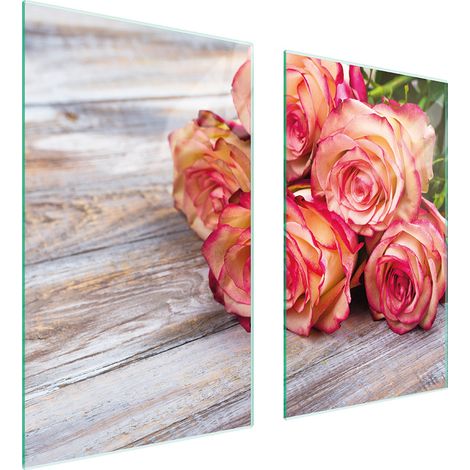 GLASSCHUTZPLATTE FÜR HERD 75x52 ROSE (1/5)