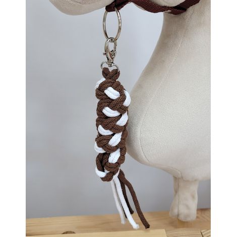 Cuerda de plomo para caballito de juguete - Blanca y marrón (1/2)
