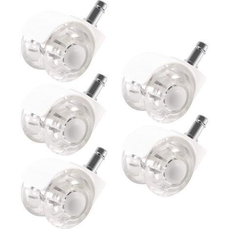 Pieces Office Chair Casters, 2 Inch Wheels, Silent, Heavy Duty, Universal Wheels for All Floors (1/5)