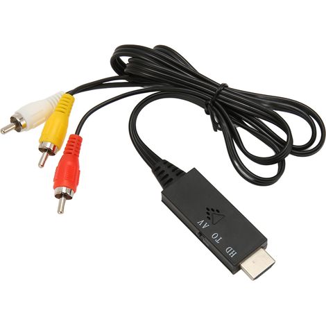 Convertisseur HDMI vers RCA Haute Définition, Adaptateur Vidéo 1080P pour TV Anciennes