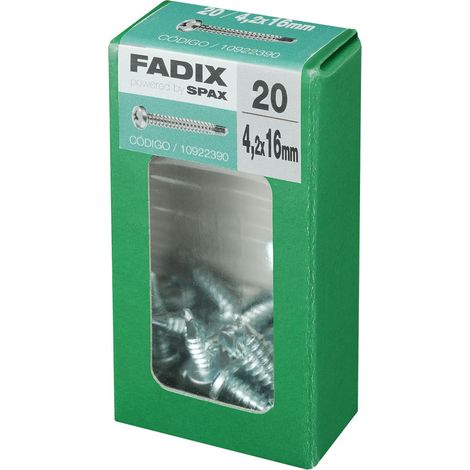 Caja s 20 unid. tornillo rosca chapa cr autot. 4,2x16mm fadix (1/2)