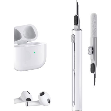 Kit de nettoyage, Kit de nettoyage 3 en 1 pour écouteurs avec éponge, brosse, pointe en métal, kit de nettoyage multifonction (1/5)