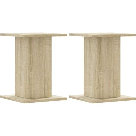 Supports pour plantes, 2 unités, bois d'ingénierie en chêne Sonoma (1/5)