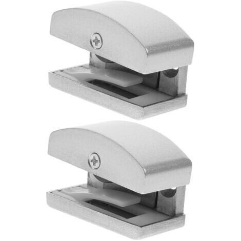 2pièces Guide Réglable Bas pour Porte Coulissante Verre Accessoires pour Et Portes Glissantes Verre Installation Facile Et Fonctionnelle (1/5)